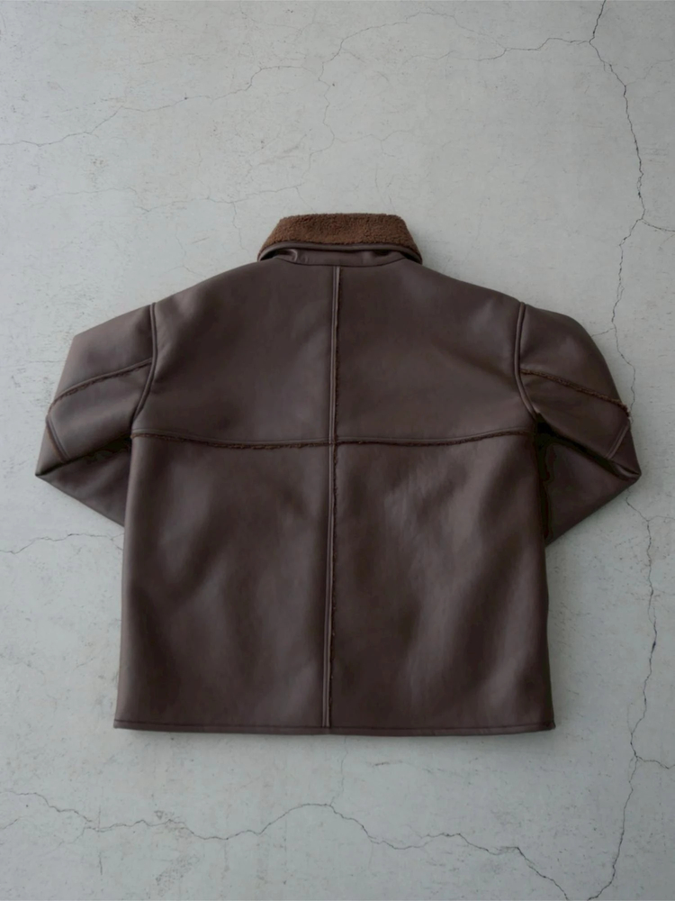 Boa Collar Faux Leather Blouson / TRUNC 88（トランクエイティー