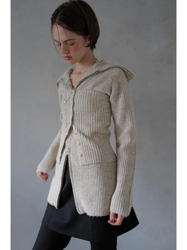 TRUNC 88(トランクエイティーエイト) |Zip Up Tunic Knit