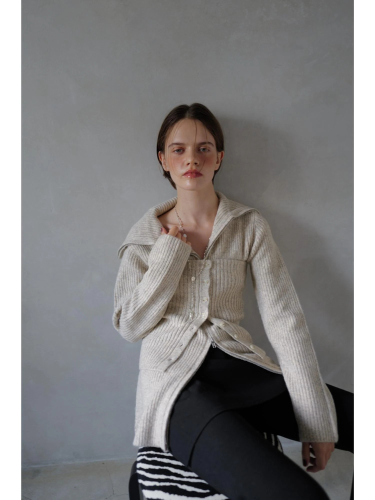 TRUNC 88(トランクエイティーエイト) |Zip Up Tunic Knit