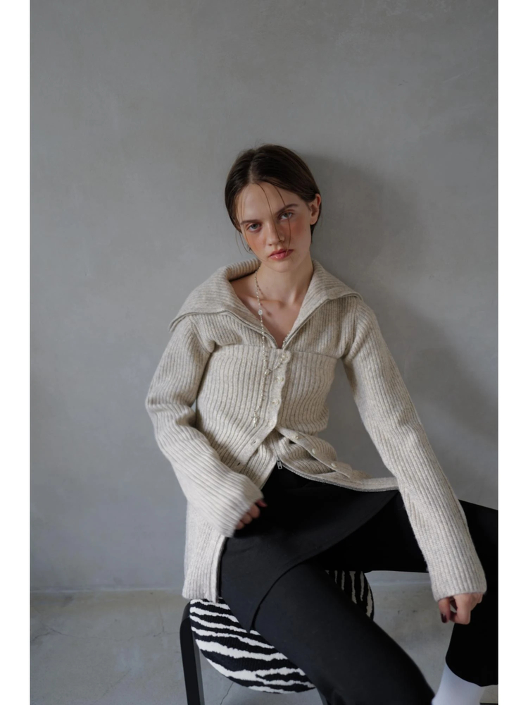 TRUNC 88(トランクエイティーエイト) |Zip Up Tunic Knit