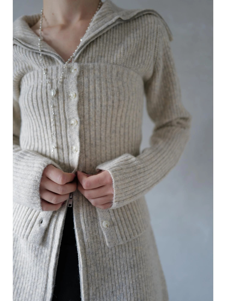 TRUNC 88(トランクエイティーエイト) |Zip Up Tunic Knit