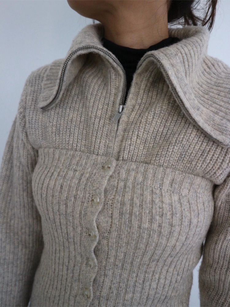 TRUNC 88(トランクエイティーエイト) |Zip Up Tunic Knit