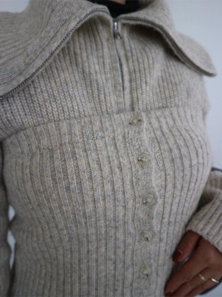 TRUNC 88(トランクエイティーエイト) |Zip Up Tunic Knit