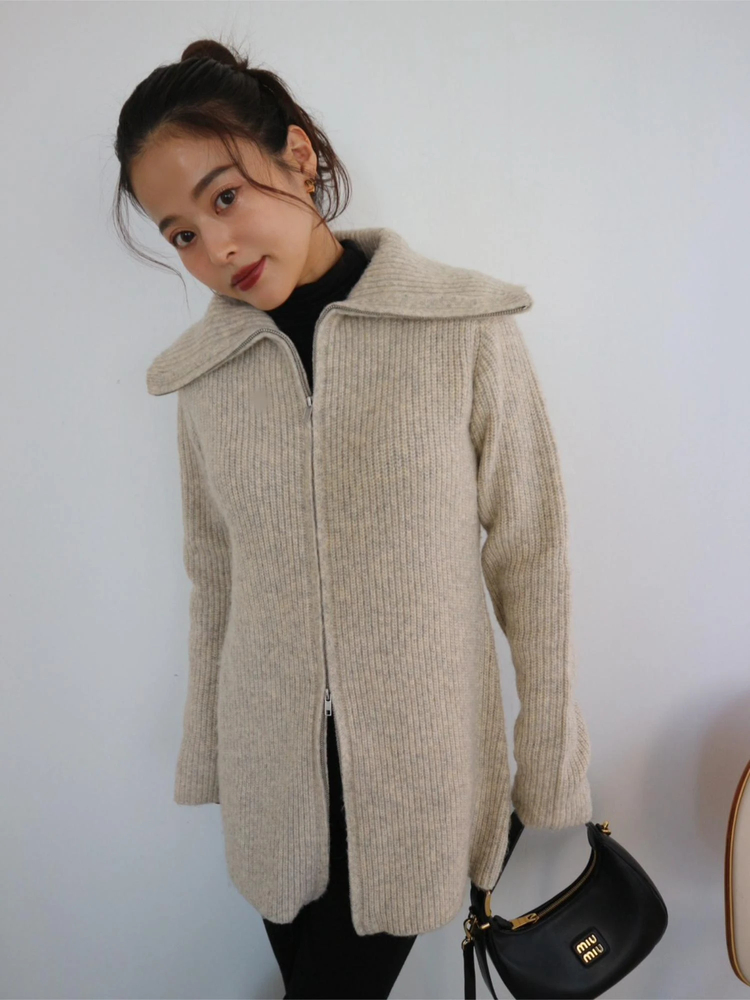 TRUNC 88(トランクエイティーエイト) |Zip Up Tunic Knit