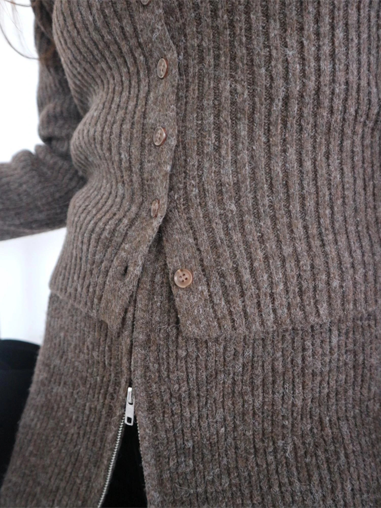 TRUNC 88(トランクエイティーエイト) |Zip Up Tunic Knit