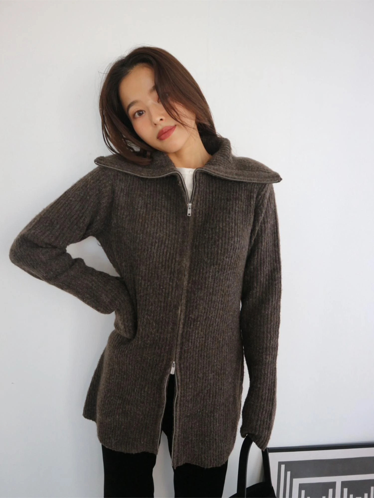 TRUNC 88(トランクエイティーエイト) |Zip Up Tunic Knit