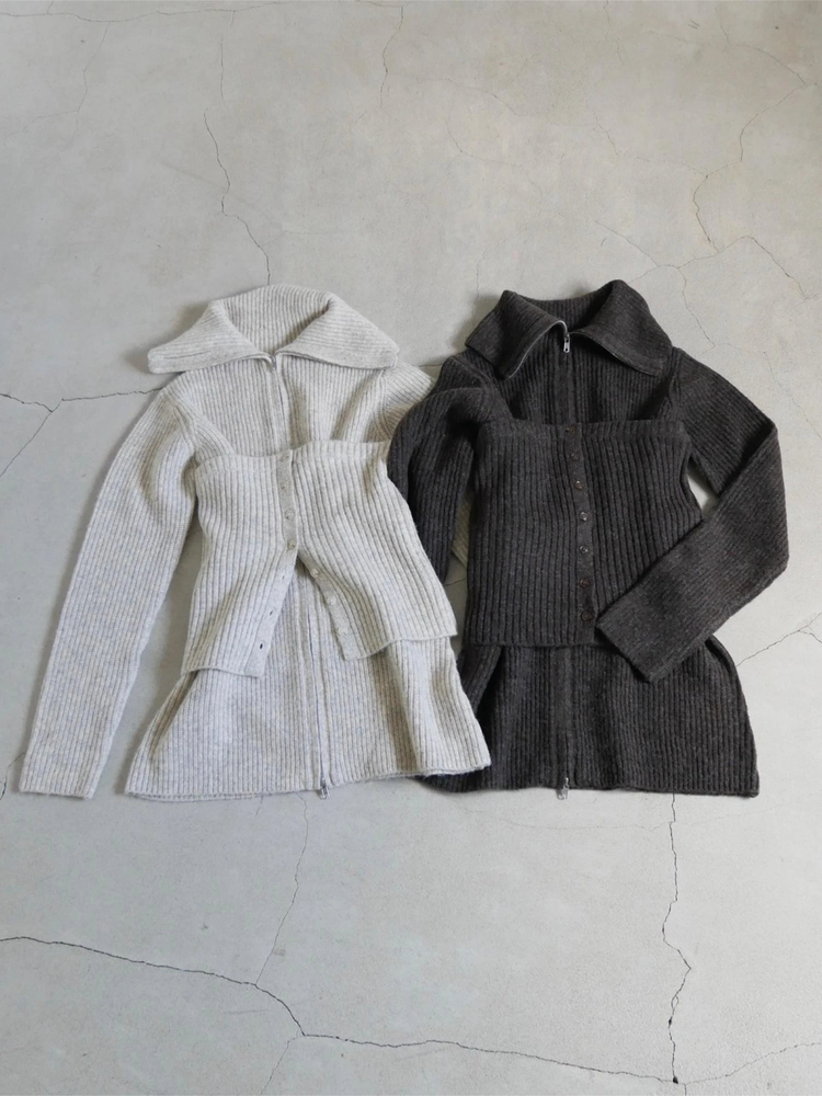 TRUNC 88(トランクエイティーエイト) |Zip Up Tunic Knit