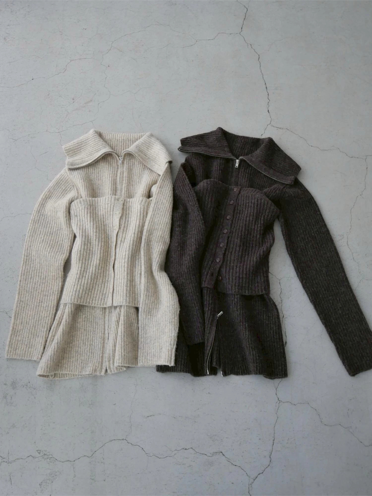 TRUNC 88(トランクエイティーエイト) |Zip Up Tunic Knit