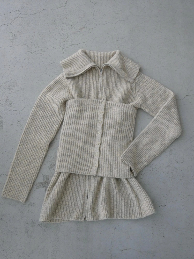 TRUNC 88(トランクエイティーエイト) |Zip Up Tunic Knit