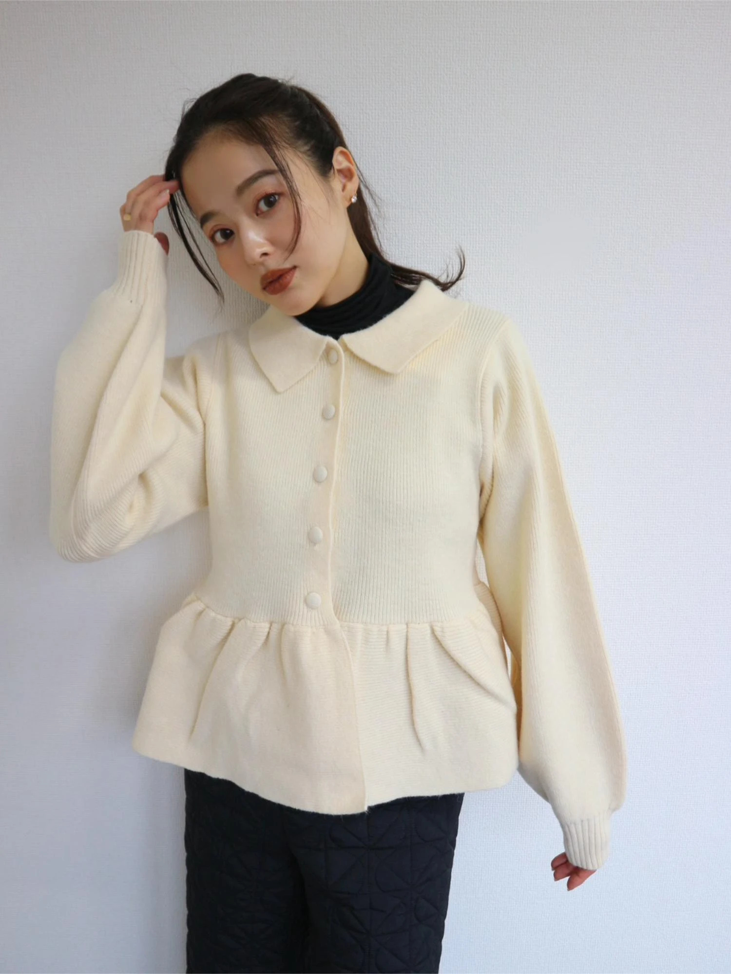Peplum Button Knit / TRUNC 88（トランクエイティーエイト）のニット
