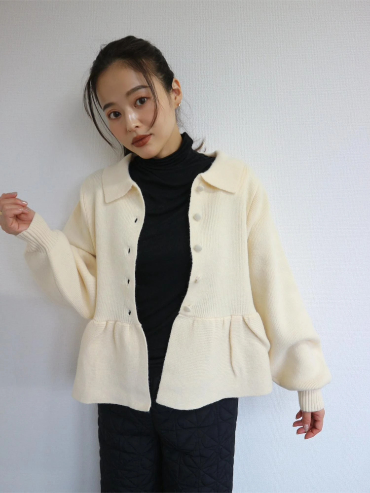 Peplum Button Knit / TRUNC 88（トランクエイティーエイト）のニット