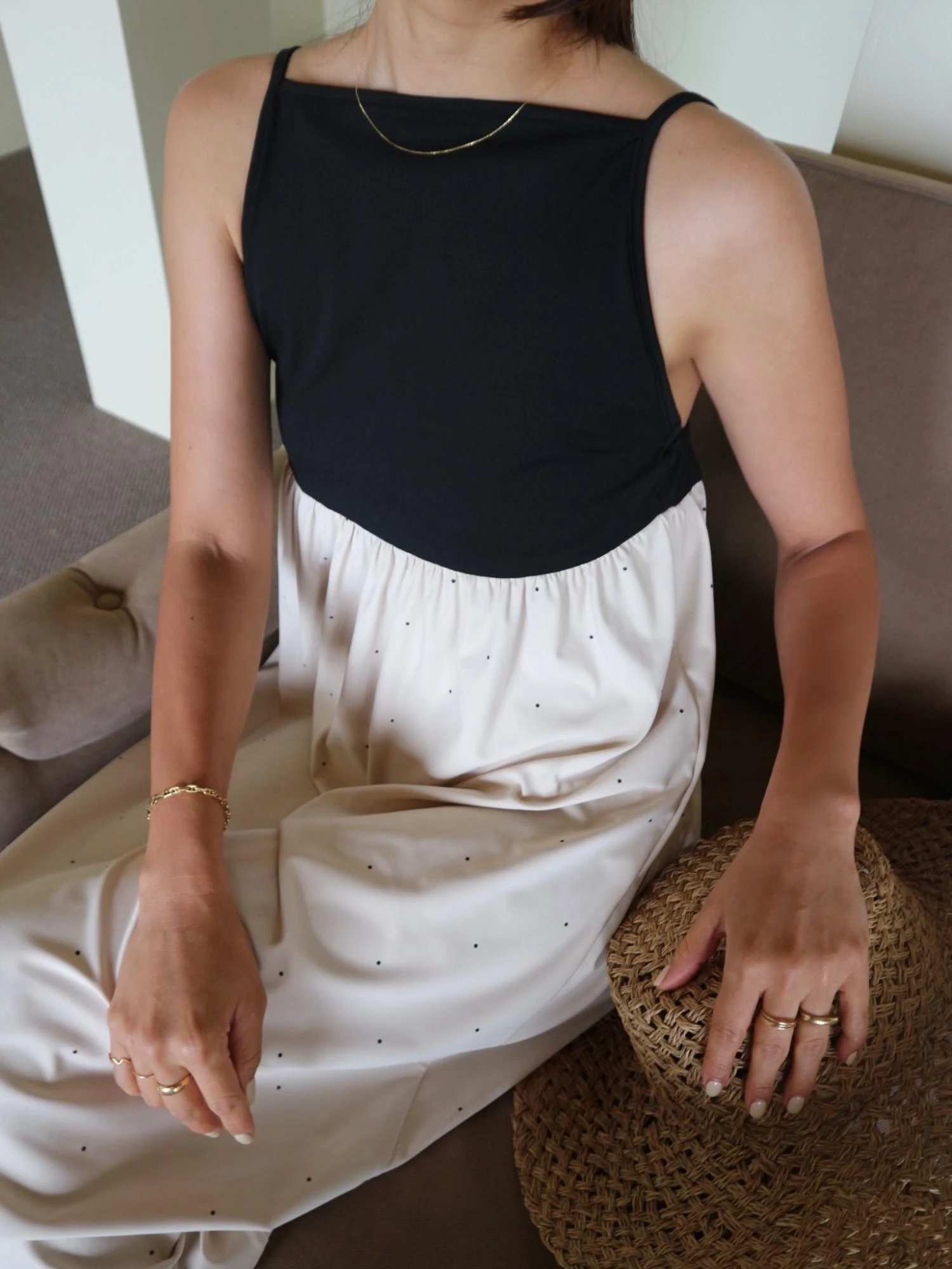 Open-Back Dot Print Dress / TRUNC 88（トランクエイティーエイト）の 