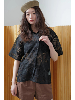 MARK&LONA CD8-IFNT ブラックシャツ 36(S) トップス MARK&LONA（マークアンドロナ） tシャツ Croce Waffle Mock Neck Tee