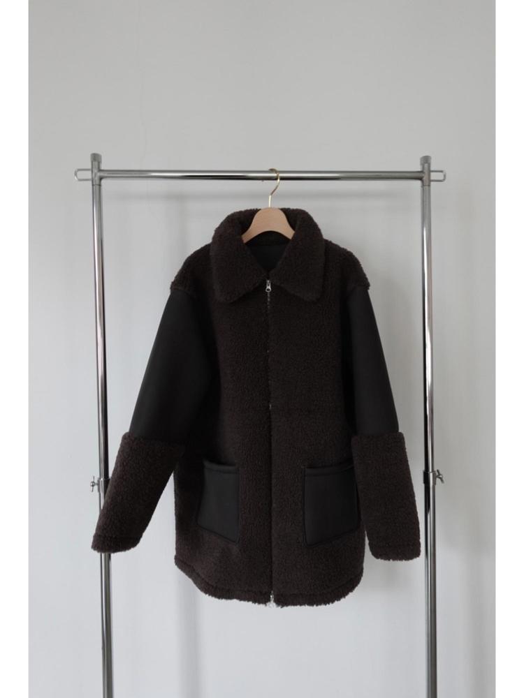 TRUNC(トランク) |エコレザーパネルボアコート
