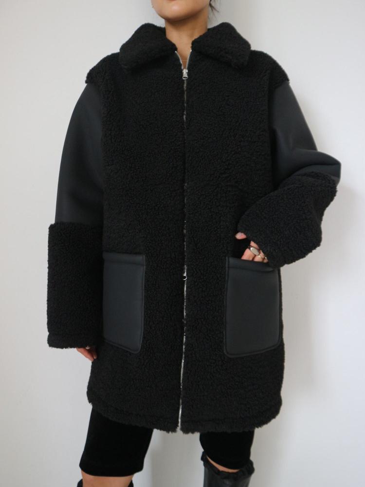 TRUNC(トランク) |エコレザーパネルボアコート