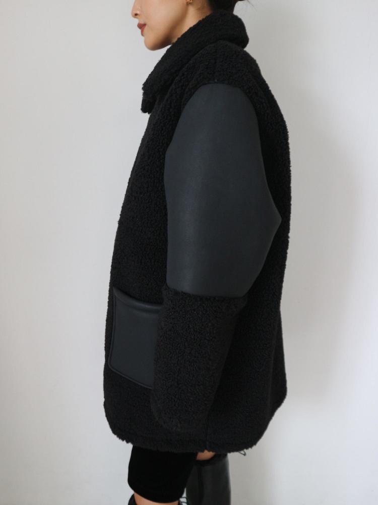 TRUNC(トランク) |エコレザーパネルボアコート