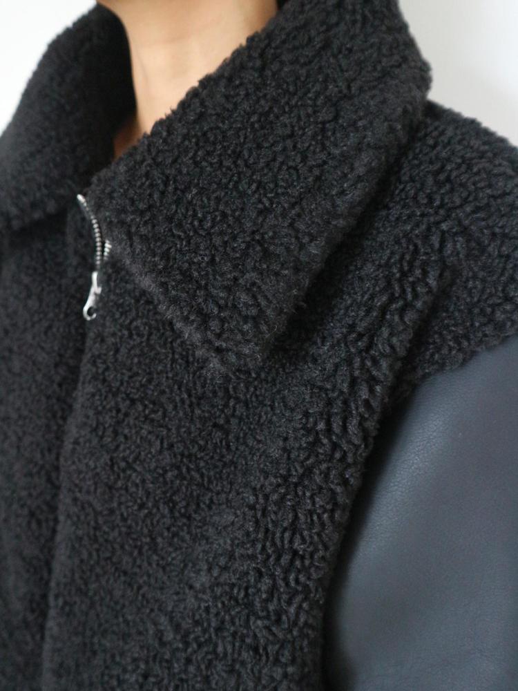 TRUNC(トランク) |エコレザーパネルボアコート